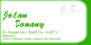 jolan domany business card